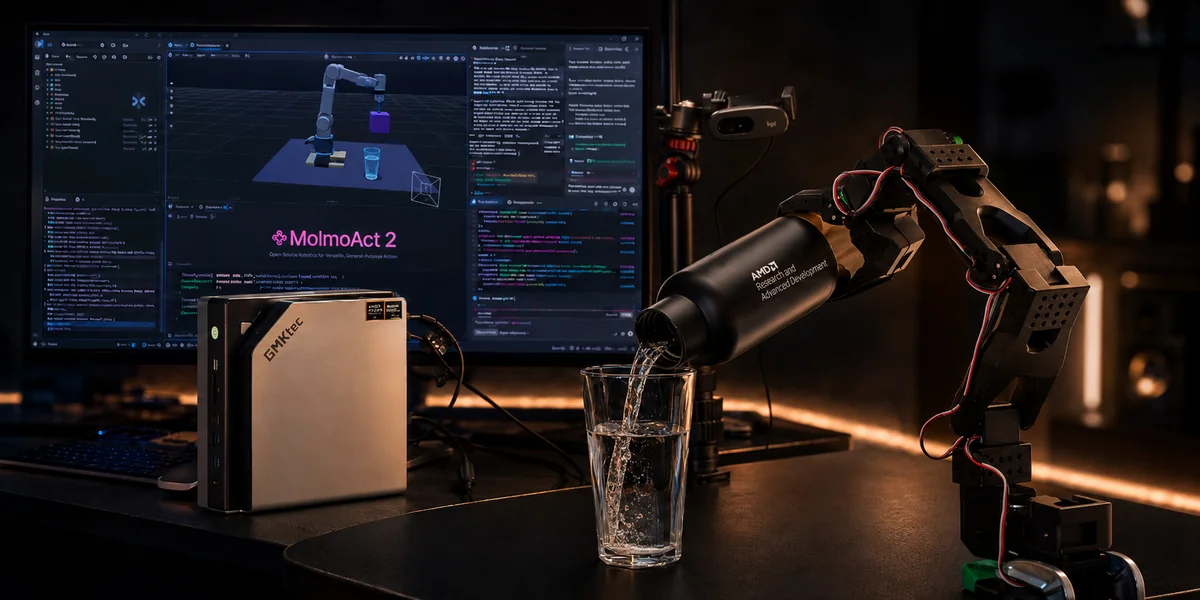 Running MolmoAct2 Robot Policy on an AMD Ryzen AI Max+ 395 Mini PC