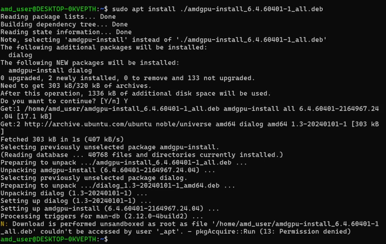 AMD Driver Package and Installer Script