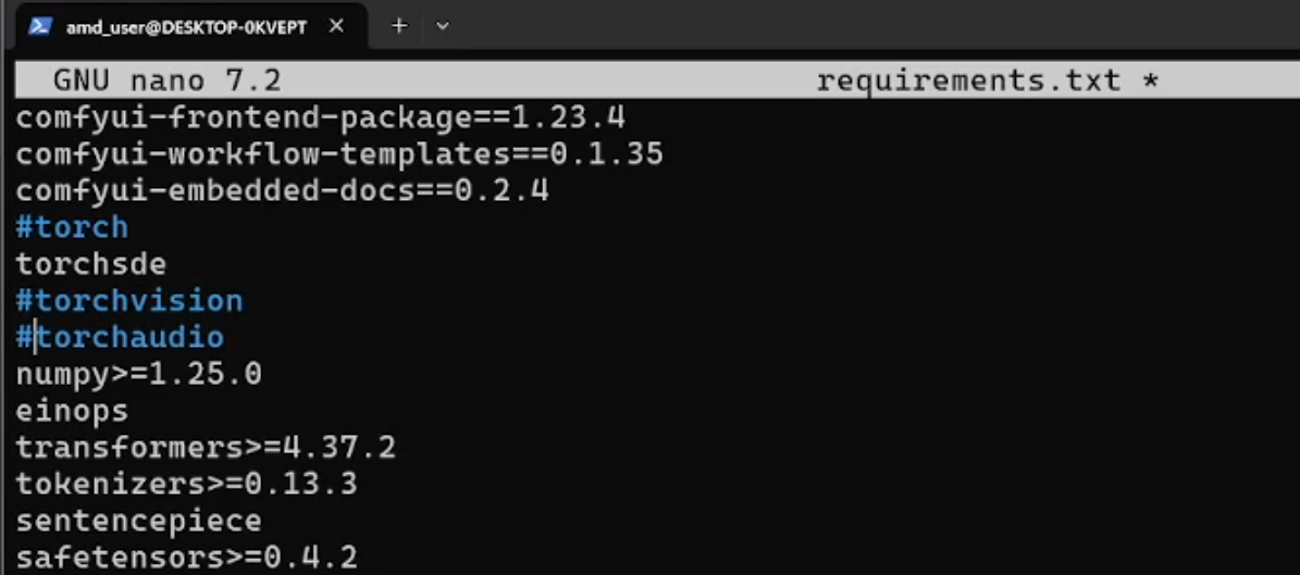 Comment Out Packages