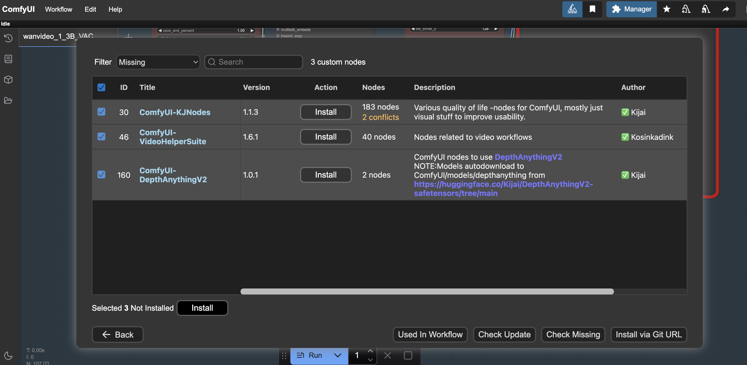 Installing nodes in ComfyUI with ComfyUI Manager