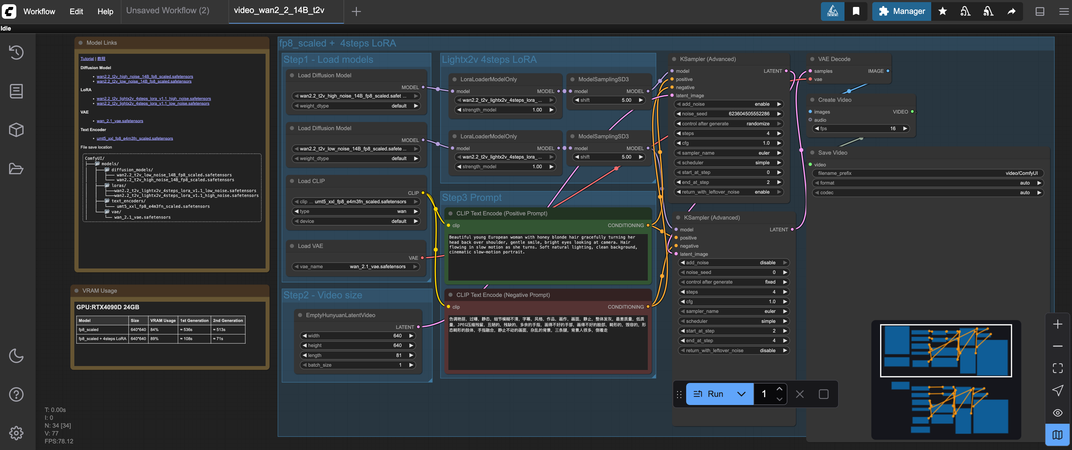 Workflow of wan_text_to_video